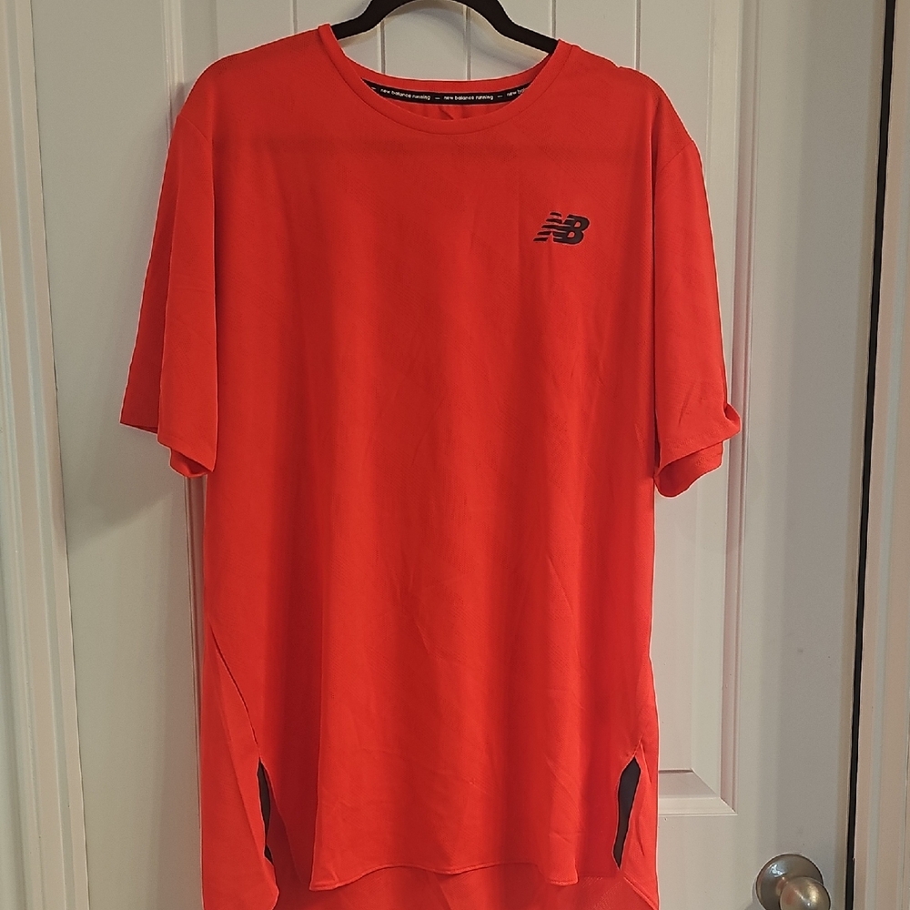 New Balance Men's Bright Red Short Sleeve Tee